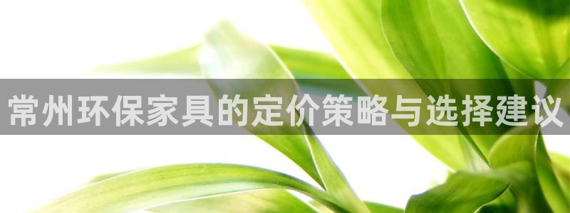 沐鸣2平台指定：常州环保家具的定价策略与选择建议